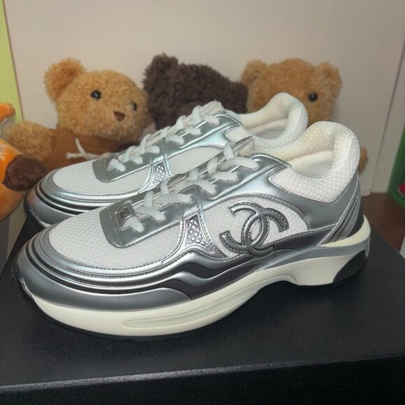 CHANEL Shoes - Chanel Silver Horn King Women's sneakers
